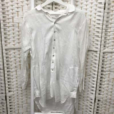 frockk Womens Size S Long Sleeve Shirt Off White 