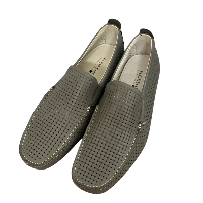 Florsheim Mens leather slip on shoes Size 43 Grey 