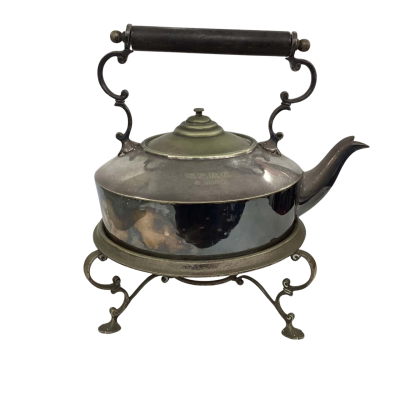 Antique Silver Plated Teapot on Stand (Marked W.P.R.C/ 6.5.09)