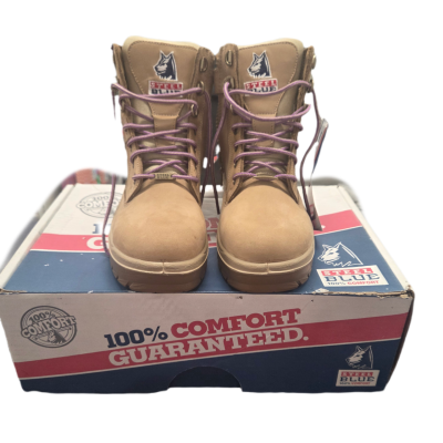 Steel Blue Southern Cross Zip Ladies Safety Boots Sand Size AU 7 New in Box