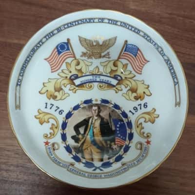 Vintage Aynsley 1776 - 1976 US Bicentennial George Washington Bowl Footed Bowl