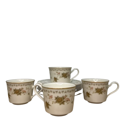 Noritake Japan Contemporary Cup and Saucer Set of 4