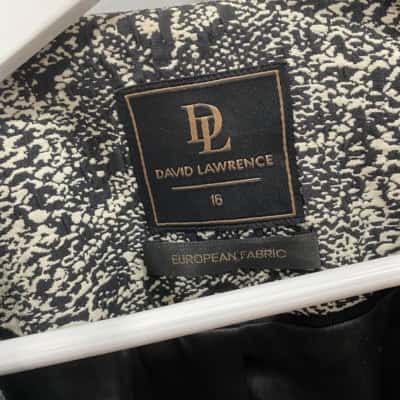 David Lawrence Womens  Size 16 Black  / Cream 