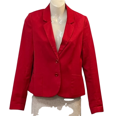 Divided H&M Womens Size 8 Blazer/Suit Jacket Red