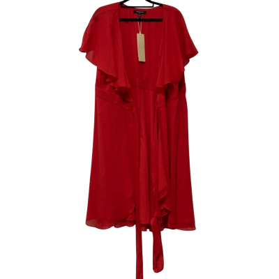 Forever New Curve Womens Nora Curve Cape Mini Dress Size 18 Red 