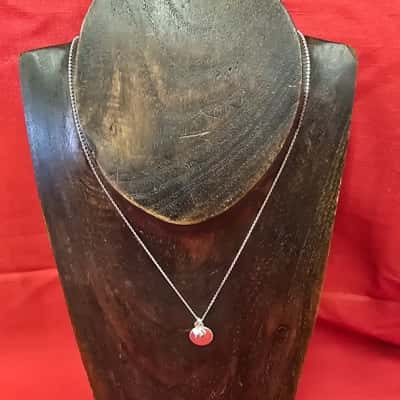 Womens 925 Sterling Silver Fine Chain with Disc, Tiny Heart and Star with Diamante
