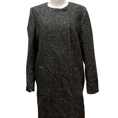 H&M Womens  Size 14 Winter Coat Black  / Grey 