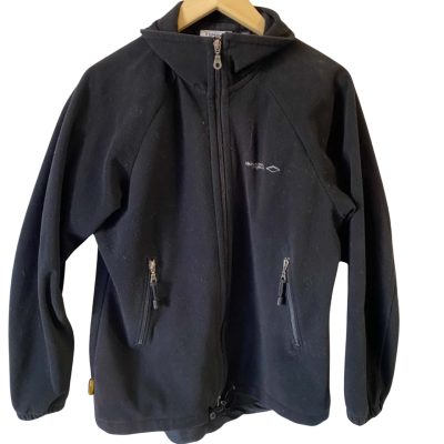 Mountain Designs Womens Typhoon Tecknit WindSHIELD Fleece Jacket Size 12 Black  