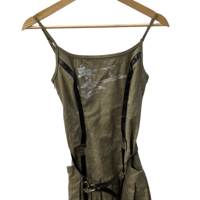 Womens mini dress in green 