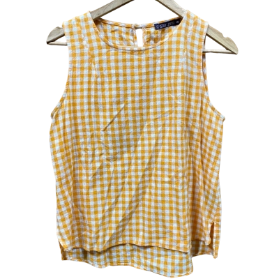Mister Zimi Yellow/White Gingham Top Size 8  