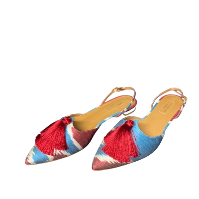 AQUAZZURA FIRENZE Women's Love Tassel Flats Size 38.5