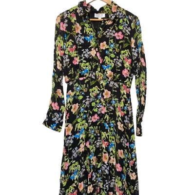 Witchery Womens  Size 8 Maxi Dress Black  / Floral 