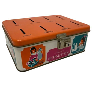 Vintage Willow Budget Tin