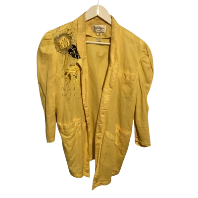  Womens Blazer Yellow size 10 vintage 