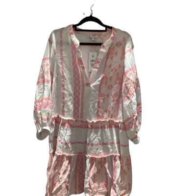 Target Womens  Size 8 Babydoll Dress / Long Sleeve Dress Pink  / White    RRP $60