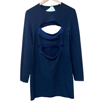 Dion Lee Black/Navy Layered Cut Out Dress Size L
