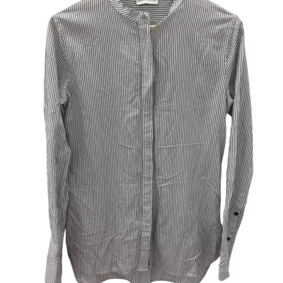 Scanlan Theodore Womens  Size 8 Long Sleeve Shirt Black  / Striped / White 