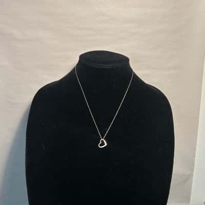 925 stamped heart necklace 
