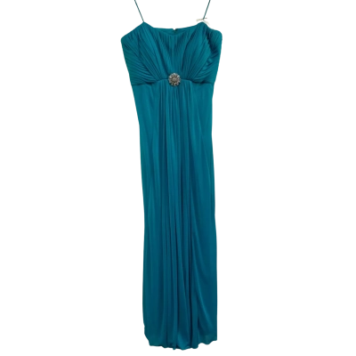 BNWT Mr K & Co. Womens Maxi Dress / Shoestring Strap Dress Turquoise 