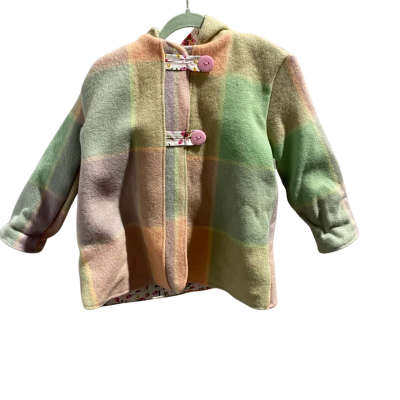 Super Sweet Little Scallywags Handmade Hooded Blanket Coat Kids  Size 2 Jacket Multicoloured 