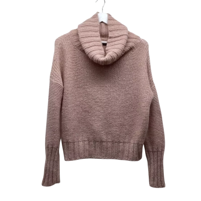 Mister Zimi Pink Chunky Knitted Turtleneck Jumper Size S/M