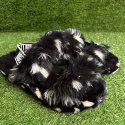 UGG Oh Yeah Spots Black & White Slippers Size 8