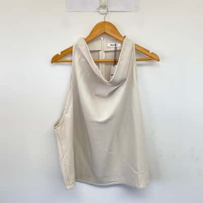Showpo Beige Sleeveless Cowl Jolene Top Size 20 