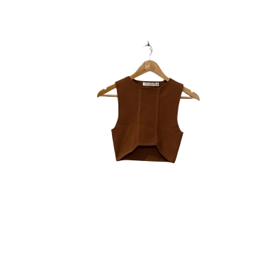 Bec & Bridge Womens  Size 6 Cropped Sleeveless Top Brown 