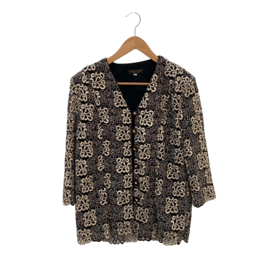 L.S. Collection  Womens  Size L Black  / Gold Jacket
