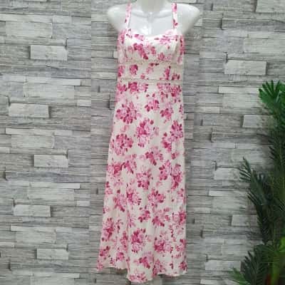 Portmans Womens  Size 12 Maxi Dress Floral / Multicoloured / Pink  / White 