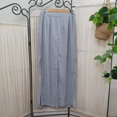 Liz Jordan Women's Size 10 Silver Afterdark Chiffon Overlay Pant - New With Tags