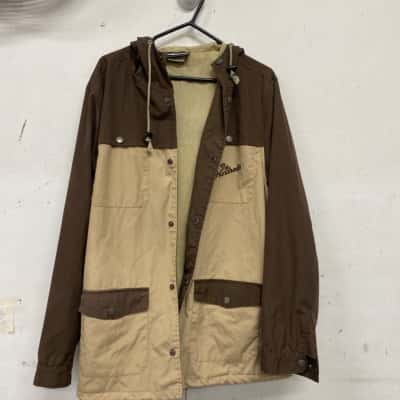  Mens  Size XL Hood Jacket Brown 