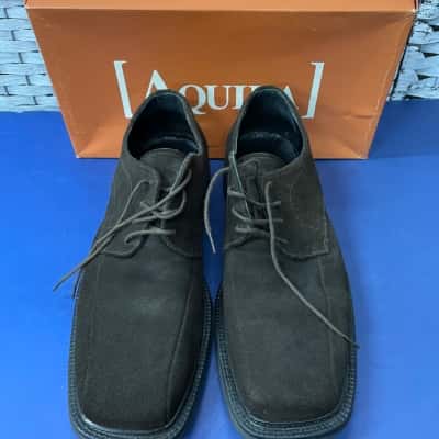 Aquila Mens  Size 44 Brown Suede Shoes
