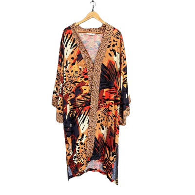 Virtuelle Multicolour/ Animal print Kaftan Women's size L 