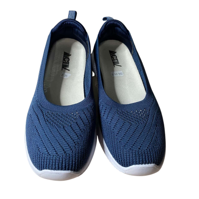 Activ Navy Slip On Mesh Flat Shoes Size 41 