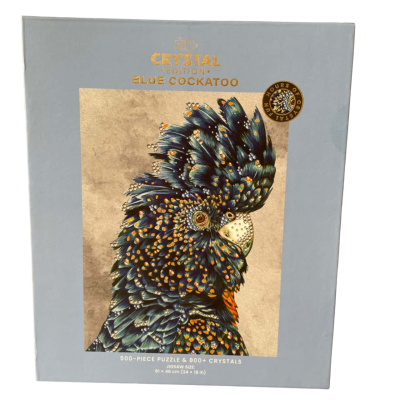 Crystal Edition “Blue Cockatoo” 500 pce jigsaw puzzle.