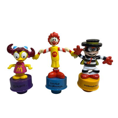 McDonald 3 Toys For Collection Ronald McDonald, Hamburglar and Birdie