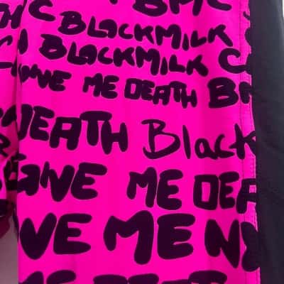 Blackmilk Hot Pink Blackmilk Pattern Size M 3/4 leggins’