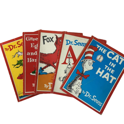 Dr Seuss paperback books - vintage set of 5