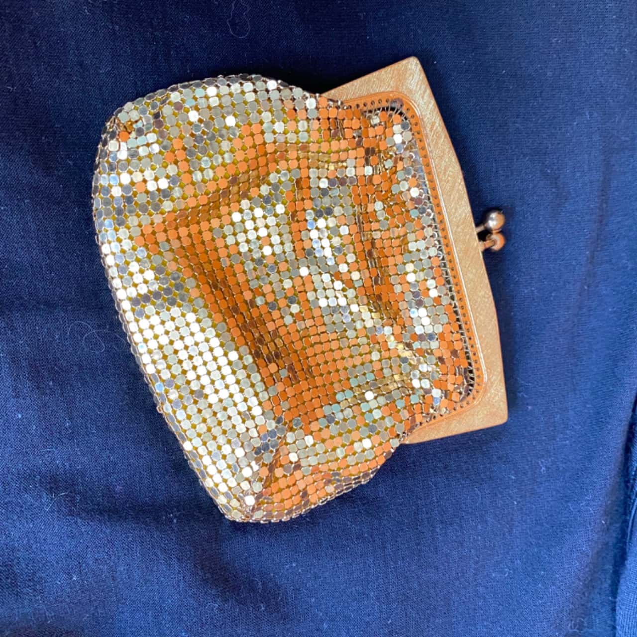 Oroton Womens Gold colour Mesh Coin Purse(s)