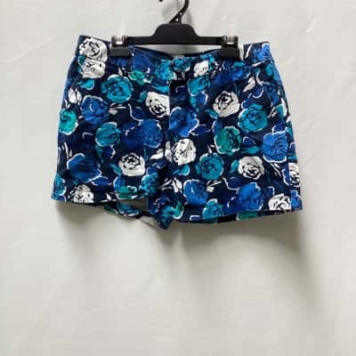 Tommy Hilfiger Womens  Size 10 Shorts Blue / Floral 