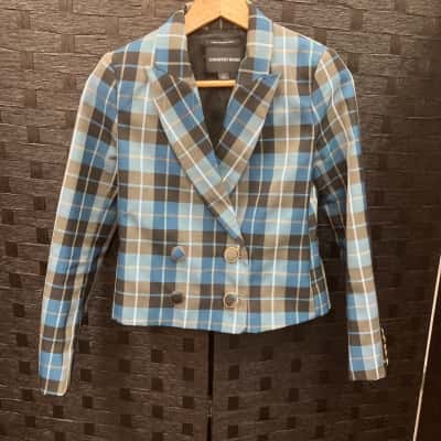 Country Road Womens  Size 4 Blazer Black  / Blue 
