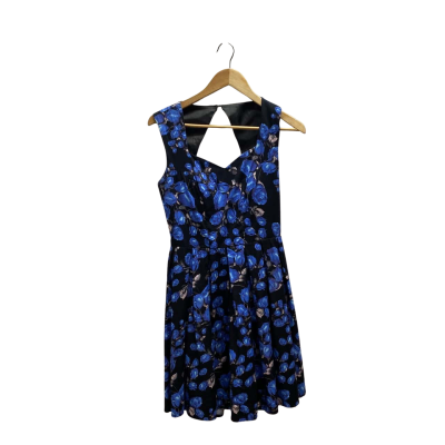 Caroline Morgan Womens  Size 12 Blue Floral Dress