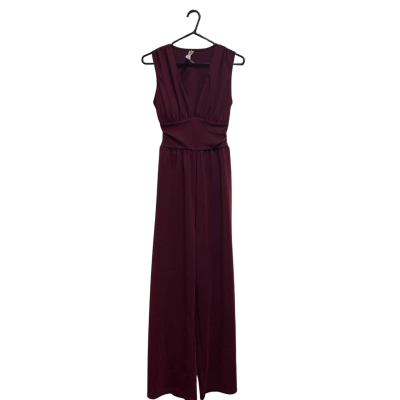 Halara Womens  Size S Sleeveless Jumpsuit Maroon 