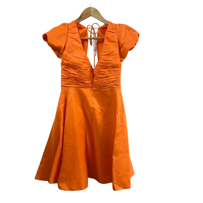 Forever New Womens  Size 10 June Ruched V Neck Mini Dress Firecracker 