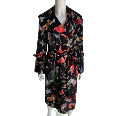 New Trelise Cooper Womens  Size 10 Trenchcoat Animal print / Black  