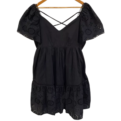 BNWT Sass Womens Size 16 Summer / Babydoll Dress Black  