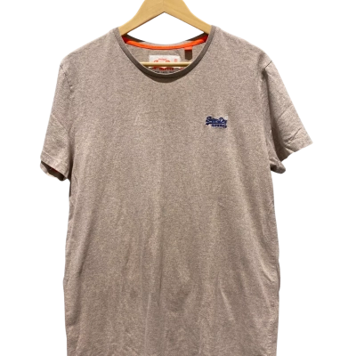 Superdry Mens  Size XL Short Sleeve T-shirt Grey / Orange 