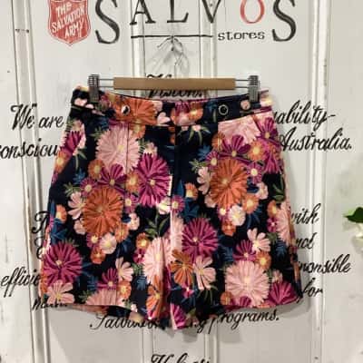 Portmans Brand! BNWT RRP $89.95! HQ FLOWER CHILD TAILORED FLORAL SHORTS! Womens  Size 10 Tailored Shorts Floral / Multicoloured / Pattern 