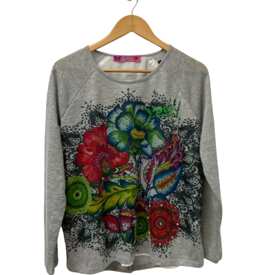 Desigual Womens  Size XL Long Sleeve Top Multicoloured 